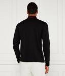 Поло мужское Hugo с длинными рукавами, черный - фото 3