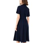 Платье с короткими рукавами женское темно-синее Lacoste - фото 3