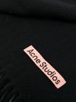 Acne Studios шерстяной шарф с бахромой, черный - фото 3