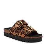 Women's Textured Platform Sliders Sandals In Camel Xti - фото 2