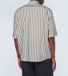 Полосатая рубашка оверсайз Acne Studios, черный - фото 4