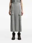 Юбка миди с карманами Peserico, серый - фото