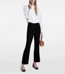 Прямые брюки из крепа из твила Tory Burch, черный - фото 2