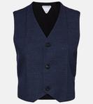 Шерстяной жилет Drill Bottega Veneta, Dark Indigo - фото
