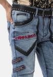 Джинсовые брюки рокового дизайна CIPO & BAXX, цвет Uni - фото 6