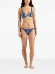 Топ-бикини с принтом "павлиний хвост" Vilebrequin, синий - фото 2