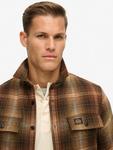 Шерстяная оверсайт рубашка Superdry, Haze Ombre Brown - фото 4