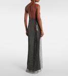 Платье на одно плечо, расшитое пайетками The Sei, черный - фото 3