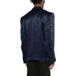 Блейзер с эффектом мятой ткани Balenciaga, морской синий - фото 4