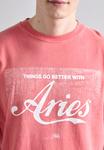 Футболка с принтом SUNBLEACHED TEE Aries, светло-красный - фото 6