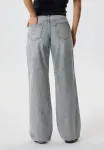 Страза широкие штанины Two Soon, Light Grey Denim - фото 3