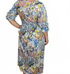 Принтованное макси-платье плюс сайз в синих оттенках Umgee - фото 2