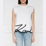 Топ стандартного кроя Karl Lagerfeld, белый - фото