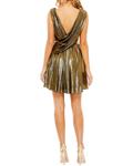 Mac Duggal Мини-платье трапеция с капюшоном, золотой - фото 2