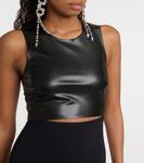 Мини-платье из искусственной кожи Wolford, черный - фото 4