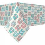 Прямоугольная скатерть, 100 % полиэстер, 60x84 дюйма, шлепанцы Ocean Beach - фото