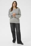 Джемпер Kaffe Curve Jumper, Grey Melange/Grey - фото 2