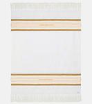 Полосатое хлопковое одеяло Burberry, White - фото 6