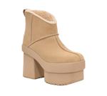Угги (WMNS) UGG New Heights Platform Mini 'Brown' - фото 3