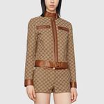 Куртка женская Gucci, хаки / коричневый - фото 2