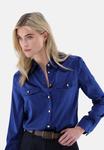 Блуза van Laack Button-down blouse, Blue - фото 4