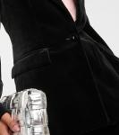 Блейзер azura из хлопкового бархата Costarellos, черный - фото 4