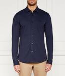 Рубашка мужская Boss Orange хлопковая приталенная, синий - фото