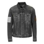 Куртка palm tree print washed denim jacket 'black wash' Palm Angels, черный - фото
