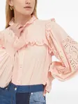 Блузка с оборками Notes du Nord, розовый - фото 3