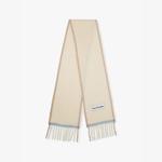 Вязаный шарф Brand-Patch Acne Studios, белый - фото