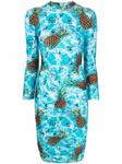 Philipp Plein платье мини Pineapple Skies, синий - фото