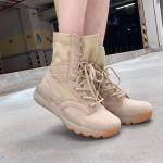 Сапоги унисекс бежевый/коричневый Xiangguan - фото 11