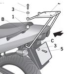 Крепление для верхнего кофра top master SHAD - фото