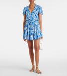 Биби цветочное мини-платье Poupette St Barth, Blue Tiger Lily - фото 2