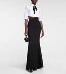 Юбка макси из шелка VALENTINO, черный - фото 2
