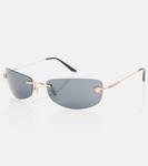 Прямоугольные солнцезащитные очки Damier Plaque Versace - фото 4