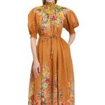 Платье миди Alight Swing Zimmermann, коричневый - фото 6