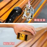 Скамья садовая Green Water, 150x60x78 см, коричневый / черный - фото 4