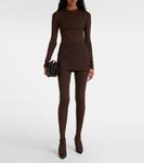 Вечерние плотные колготки Wardrobe.NYC, темно-коричневый - фото 2