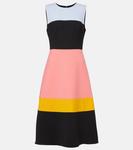 Цветной шерстяной миди-сарафан Carolina Herrera, Multi-Color - фото