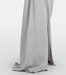 Платье-бюстье из креп-сатина с драпировкой Alex Perry, Pearl Grey - фото 6