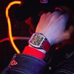 STARKING Часы Opener Collection Automatic Mechanical Movement Rubber Strap Watch Men's Watch Black Dial - фото 6