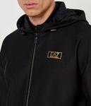 Толстовка мужская Ea7 на молнии, черный / золотой - фото 4