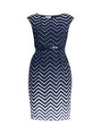 Платье Minnie в полоску шеврон Gina Bacconi, Navy/White - фото 4