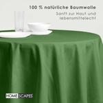 Скатерть Homescapes темно-зеленый, 178/178 см - фото 2
