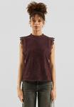 Блуза QS Blouse, Aubergine/Mottled Brown - фото