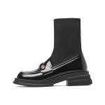 Ботильоны женские черные JOSINY, черные, зеркальная отделка - фото