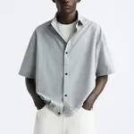 Футболка мужская серо-зеленая ZARA - фото 4