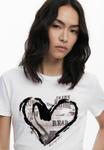 Футболка Desigual NEWSPAPER HEART , White - фото 4