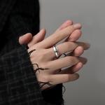 MAGICPOLE Титановые стальные кольца Unisex Silver/Black - фото 6